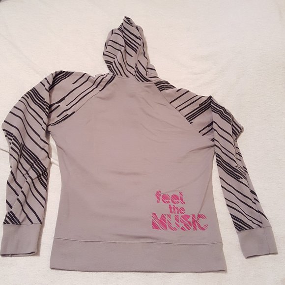 Zumba Hoodie Feel the Music Grey, Med - Picture 3 of 10